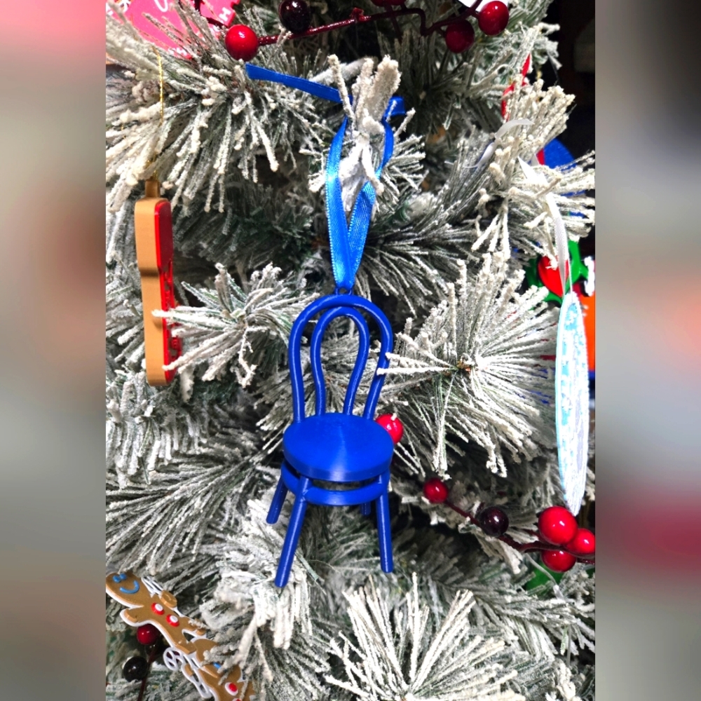 Blue Chair Holiday Ornament